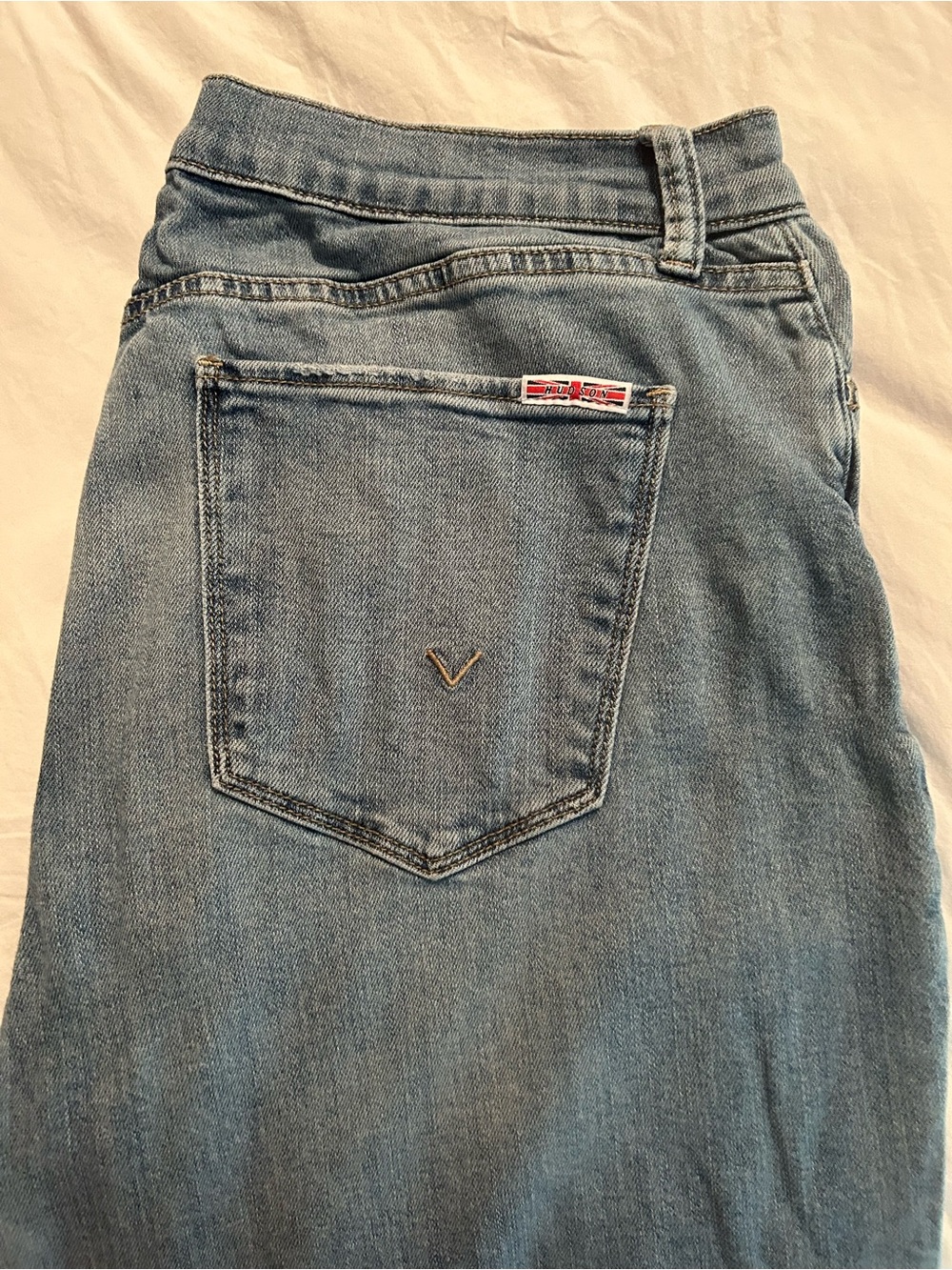 Hudson high rise wide leg crop jeans